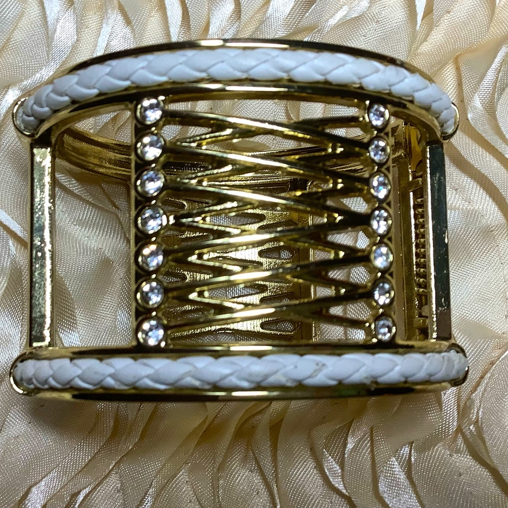 French Cuff Clamper Rope Rhinestones Bracelet